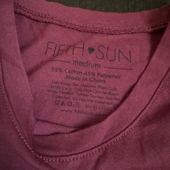 FIFTH SUN "Say You'll Be Wine" Crop Tank Top - Size M - Picture 3 of 8